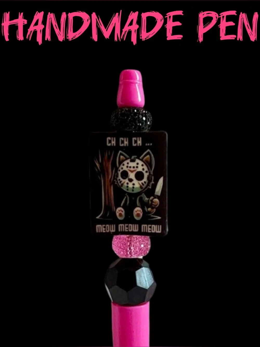 Kitty the 13th Custom Ink Pen - Horror Cute Halloween